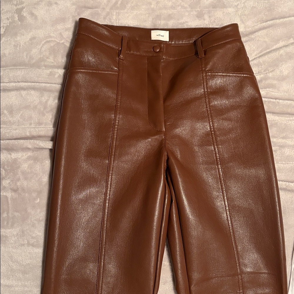 Wilfred Brown Rebel Leather Pant